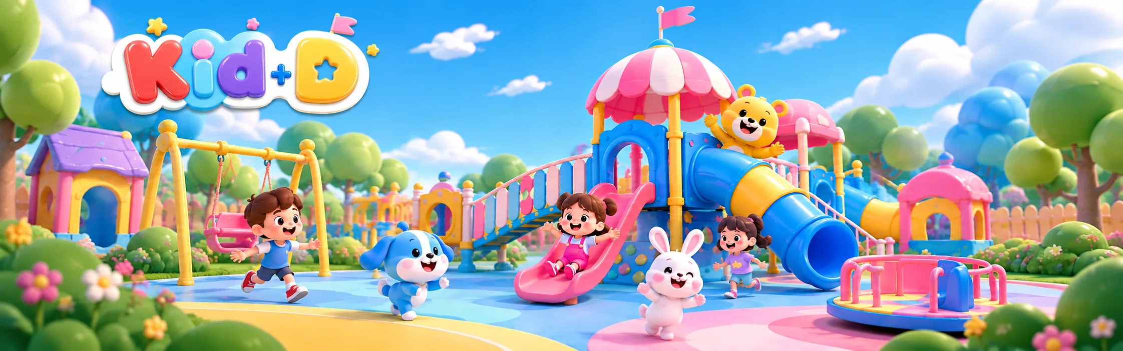 สนามเด็กเล่นสีสันสดใสของ Kid+D