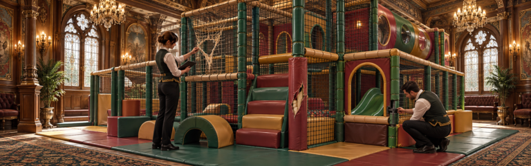 การตรวจเช็ก Soft Play เมื่อตาข่าย เบาะ หรือชิ้นส่วนเครื่องเล่นเกิดความเสียหาย